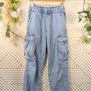 H&M Light Blue Cargo Jeans for Men